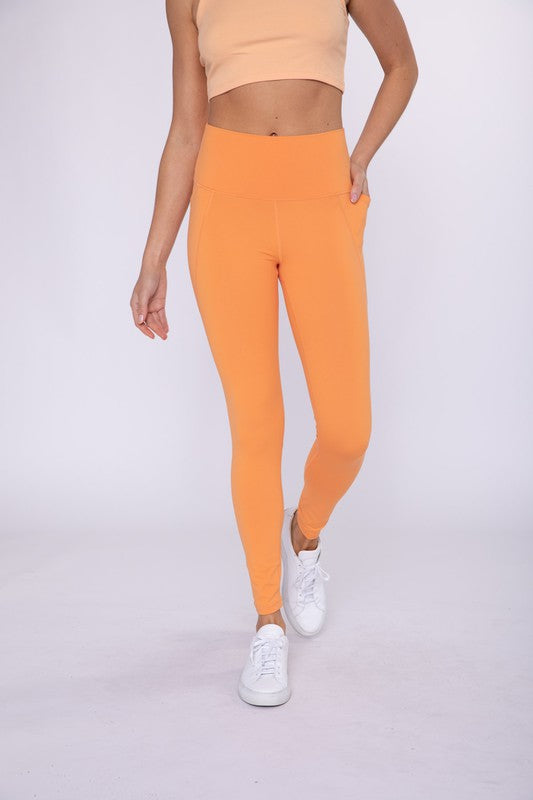 
                      
                        Tapered Band Essential Solid Highwaist Leggings
                      
                    