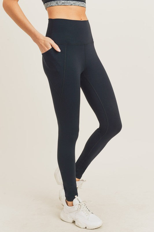 
                      
                        Tapered Band Essential Solid Highwaist Leggings
                      
                    