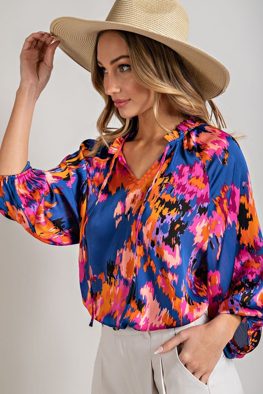 
                      
                        Carmen V-Neck Printed Top
                      
                    