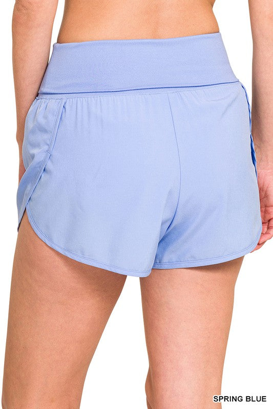 Load image into Gallery viewer, Chloe High waisted band fold-over running shorts
