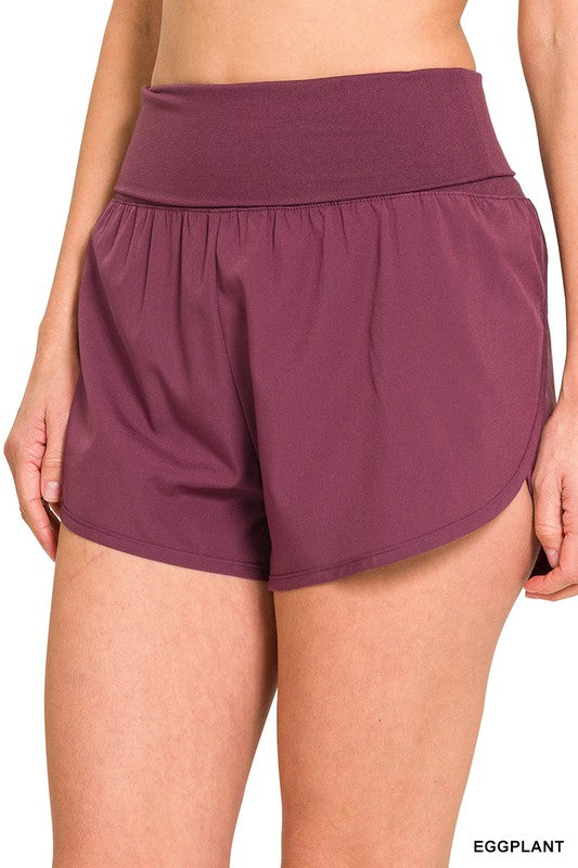 Load image into Gallery viewer, Chloe High waisted band fold-over running shorts
