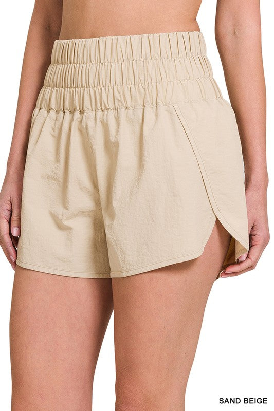 
                      
                        Khloe Smocked Waistband Running Shorts
                      
                    