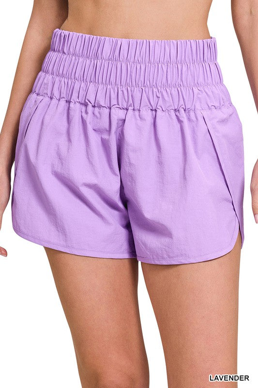 
                      
                        Khloe Smocked Waistband Running Shorts
                      
                    