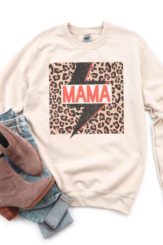 
                      
                        LEOPARD LIGHTNING MAMA GRAPHIC SWEATSHIRT
                      
                    