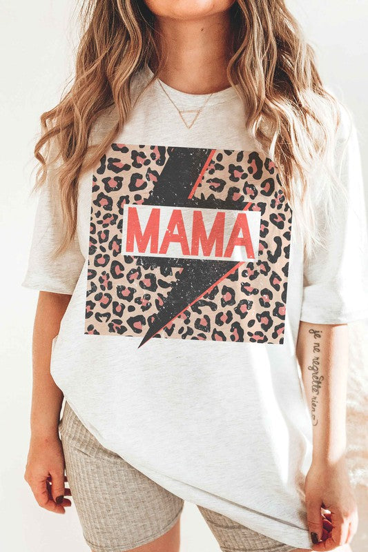 
                      
                        LEOPARD LIGHTNING MAMA GRAPHIC TEE
                      
                    