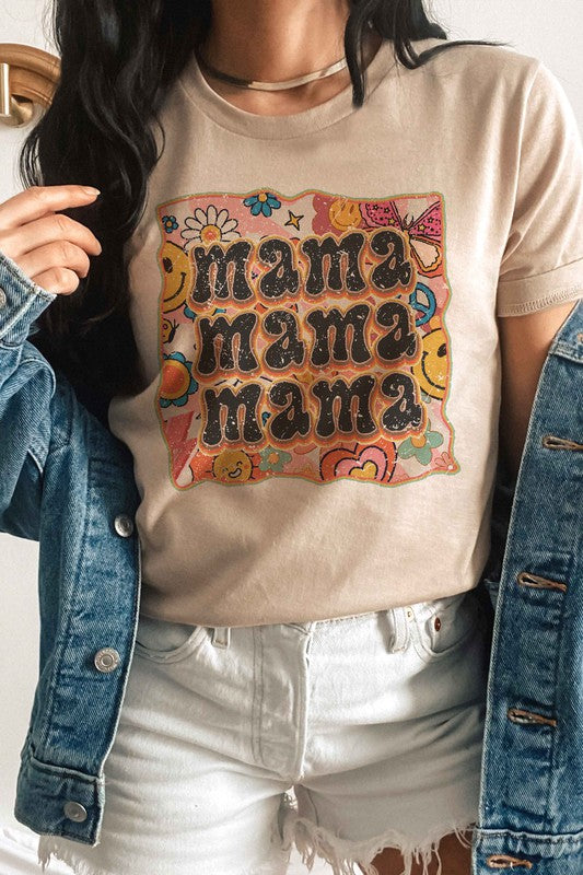 
                      
                        RETRO MAMA REPEAT GRAPHIC TEE
                      
                    