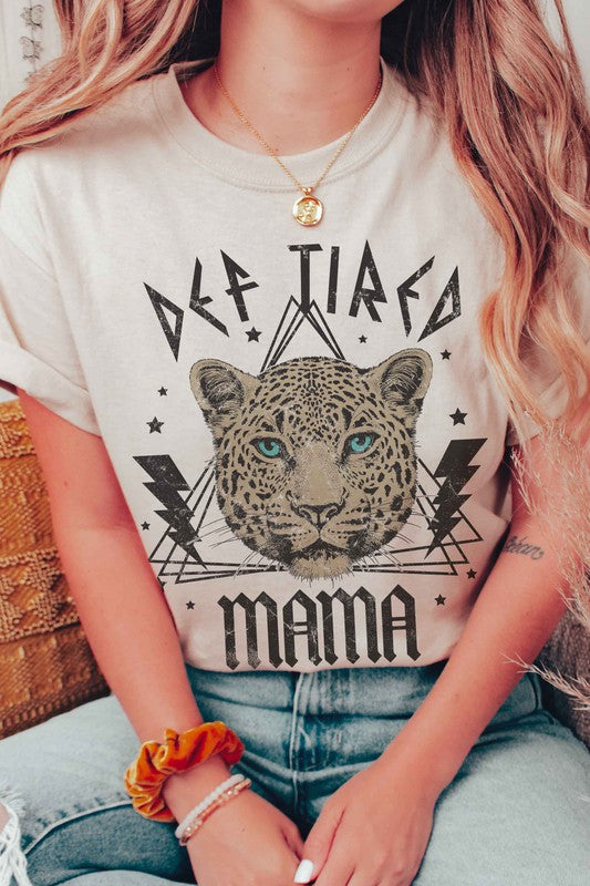 
                      
                        DEF TIRED MAMA LEOPARD GRAPHIC TEE
                      
                    