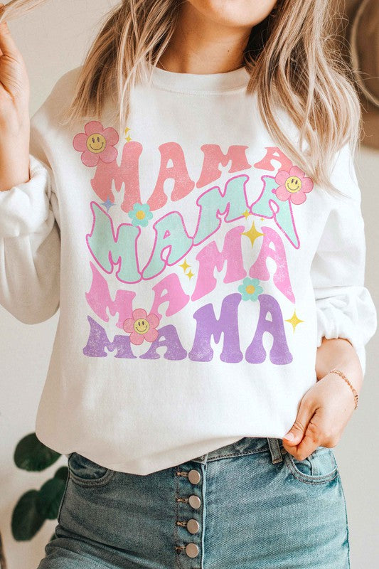 DAISY MAMA REPEAT GRAPHIC SWEATSHIRT