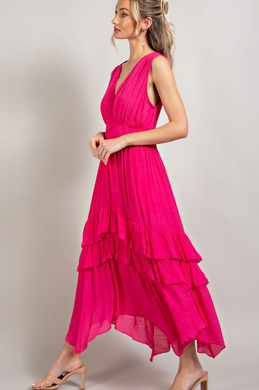 Vanessa Ruffle Maxi Dress
