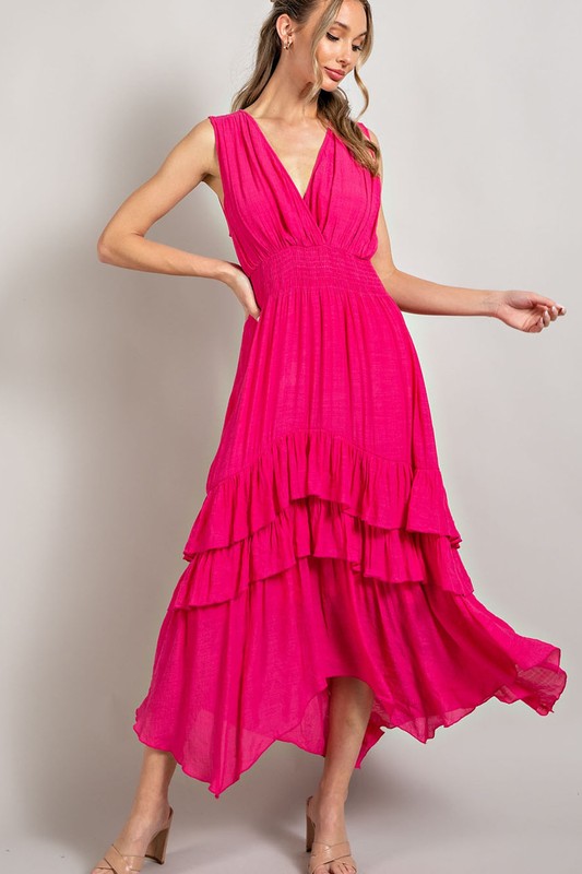 Vanessa Ruffle Maxi Dress