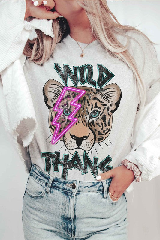 
                      
                        WILD THANG LIGHTNING LEOPARD GRAPHIC T-SHIRT
                      
                    