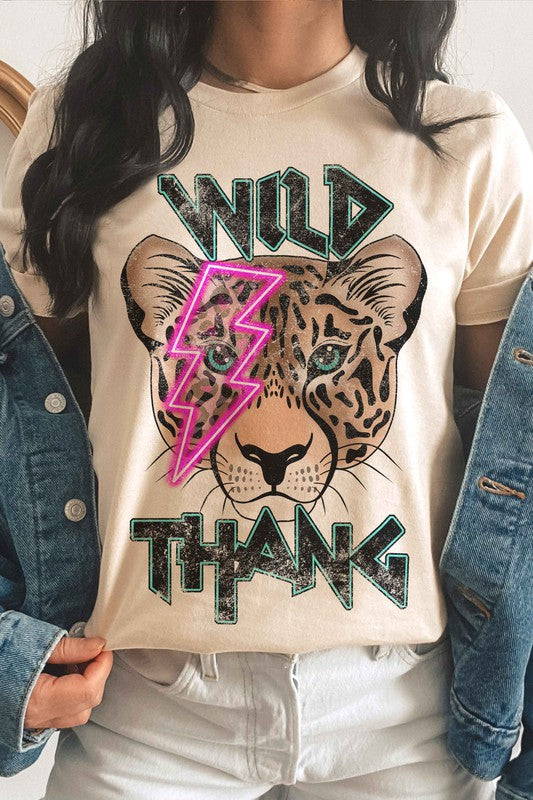 
                      
                        WILD THANG LIGHTNING LEOPARD GRAPHIC T-SHIRT
                      
                    