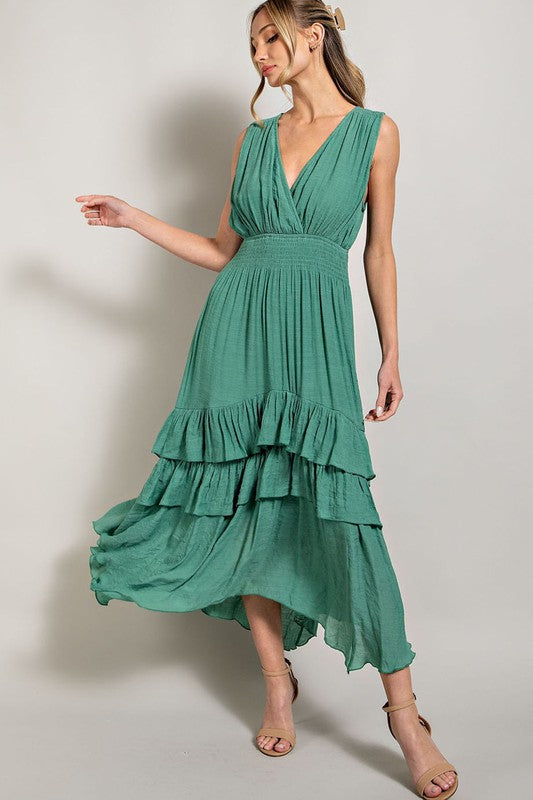 Vanessa Ruffle Maxi Dress