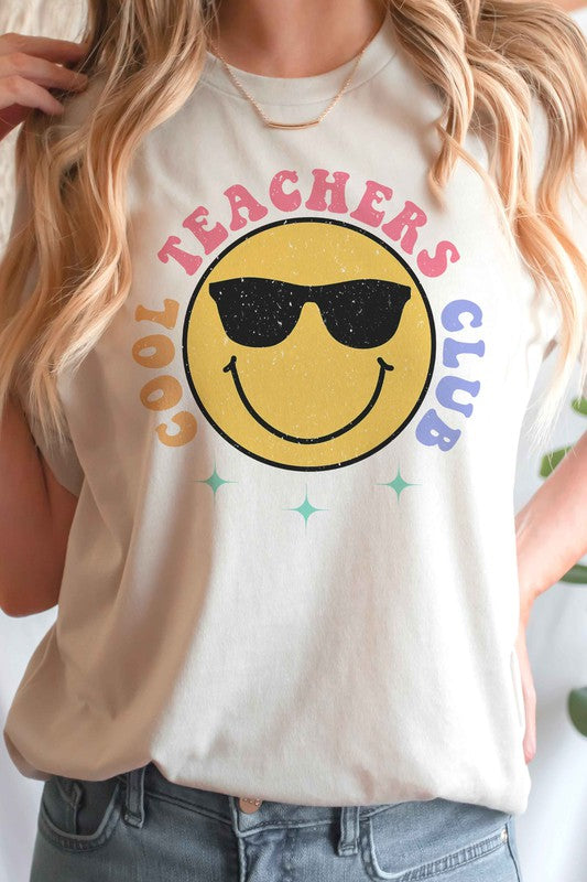 
                      
                        COOL TEACHERS CLUB HAPPY FACE Graphic Tee
                      
                    