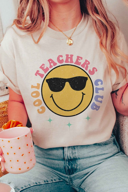 
                      
                        COOL TEACHERS CLUB HAPPY FACE Graphic Tee
                      
                    