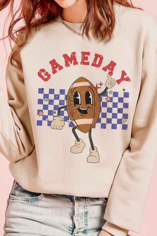 Checkered Game Day Graphic Sweatshirt