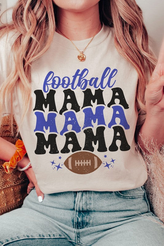 FOOTBALL MAMA REPEAT GRAPHIC TEE