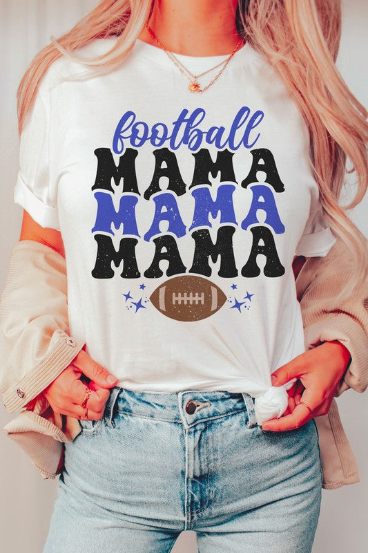 FOOTBALL MAMA REPEAT GRAPHIC TEE