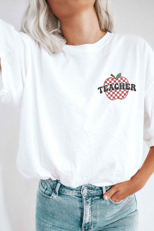 
                      
                        POCKET APPLE TEACHER GRAPHIC TEE
                      
                    