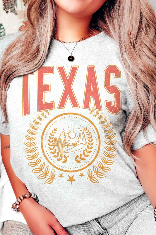 
                      
                        TEXAS STATE WREATH GRAPHIC TEE
                      
                    