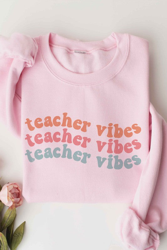 TEACHER VIBES Graphic Sweatshirt