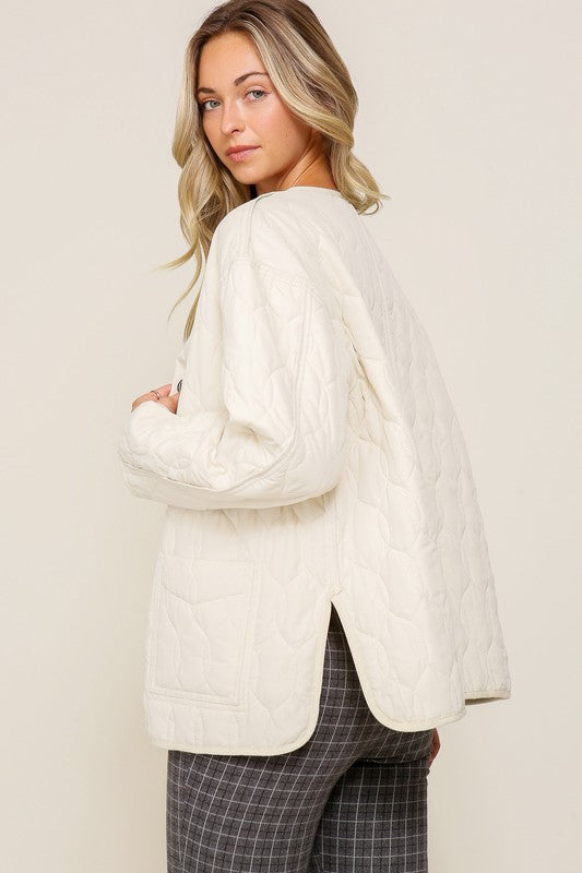 
                      
                        Quilted Puffer Jacket with Pockets
                      
                    