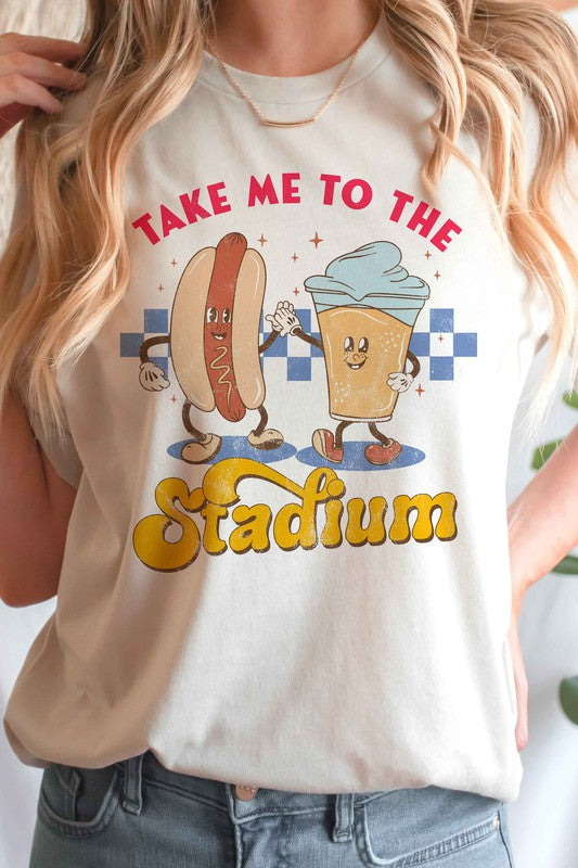 
                      
                        TAKE ME TO THE STADIUM GRAPHIC TEE
                      
                    