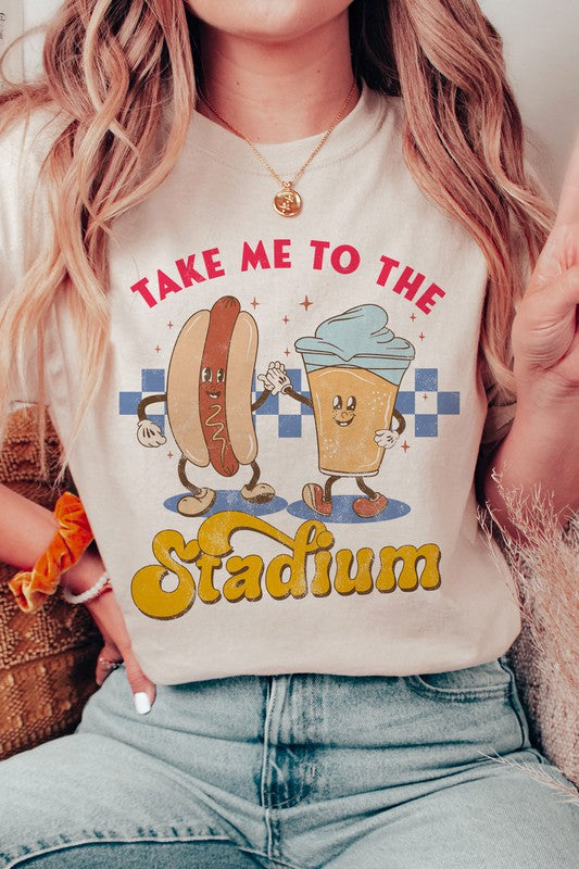 
                      
                        TAKE ME TO THE STADIUM GRAPHIC TEE
                      
                    