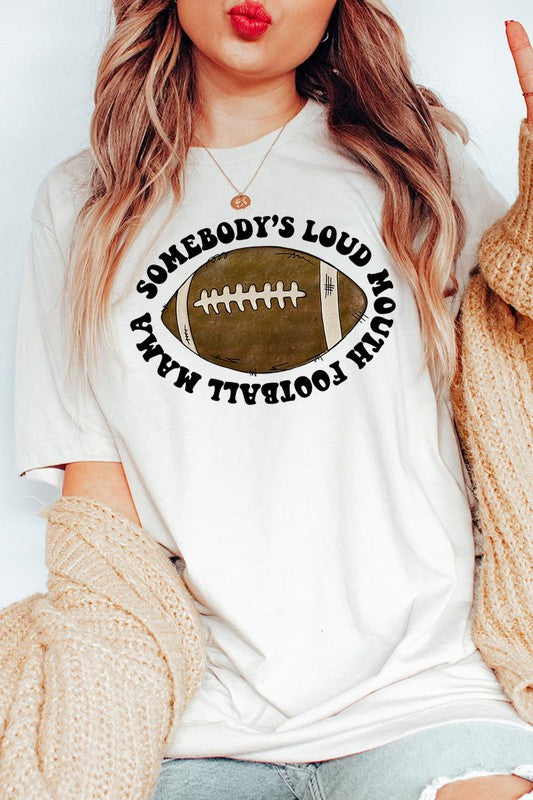 
                      
                        Somebody's Loud Mouth Football Mama T-shirt
                      
                    