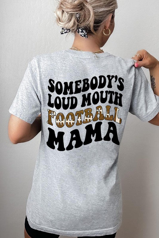 
                      
                        Somebody's Loud Mouth Football Mama T-shirt
                      
                    