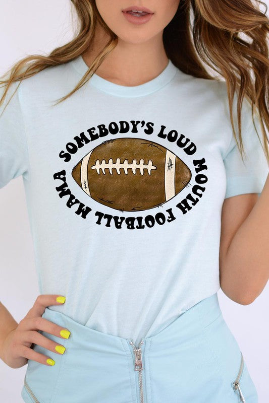 
                      
                        Somebody's Loud Mouth Football Mama T-shirt
                      
                    