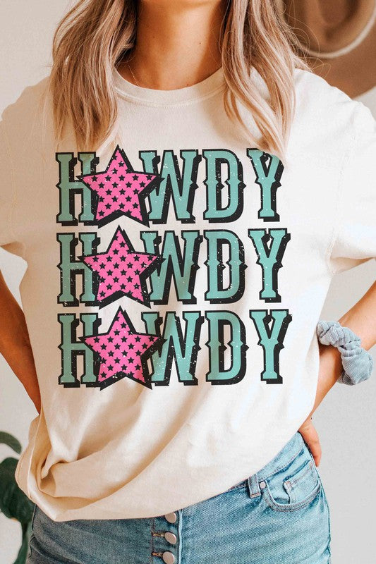 HOWDY STARS REPEAT GRAPHIC TEE