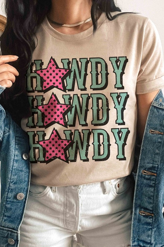 
                      
                        HOWDY STARS REPEAT GRAPHIC TEE
                      
                    