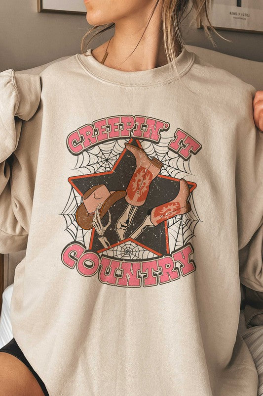 
                      
                        CREEPIN' IT COUNTRY GRAPHIC SWEATSHIRT
                      
                    