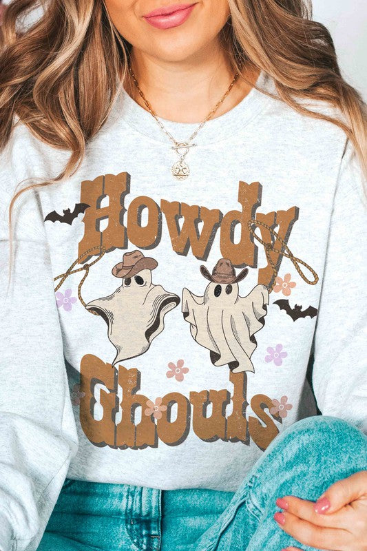 HOWDY GHOULS COWBOY GHOSTS GRAPHIC SWEATSHIRT