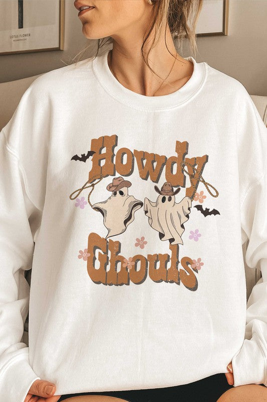 HOWDY GHOULS COWBOY GHOSTS GRAPHIC SWEATSHIRT