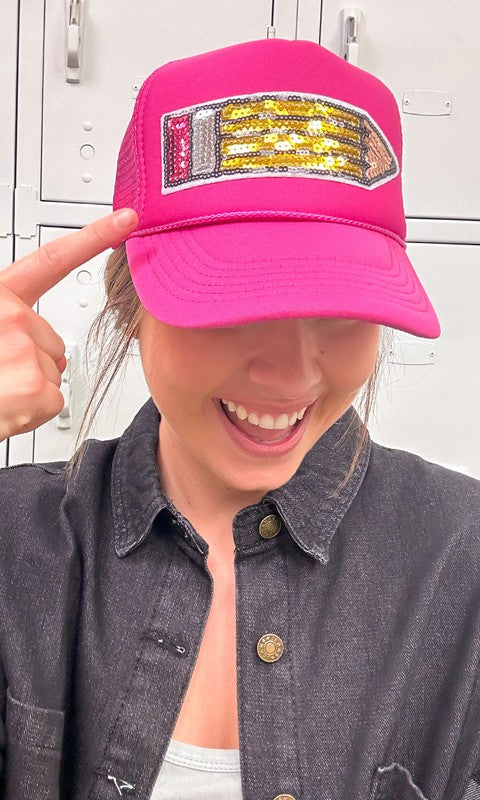 Teacher Sparkle Trucker Hat