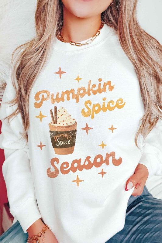 PUMPKIN SPICE SEASON GRAPHIC SWEATSHIRT