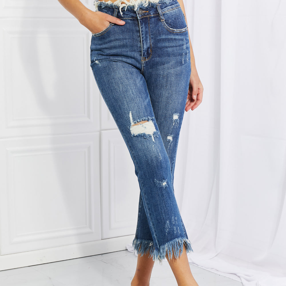 
                      
                        RISEN Undone Chic Straight Leg Jeans
                      
                    