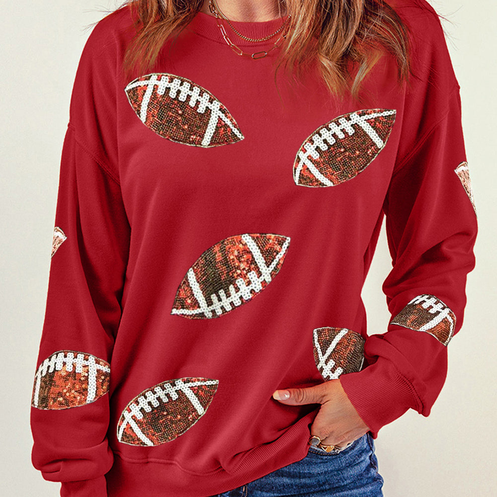 
                      
                        Sequin Football Patch Sweatshirt
                      
                    