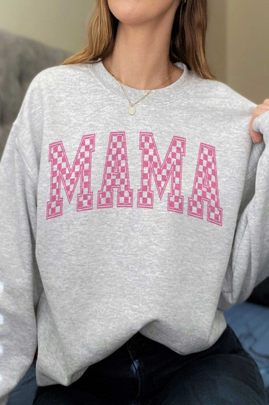 
                      
                        CHECKER MAMA Graphic Sweatshirt
                      
                    