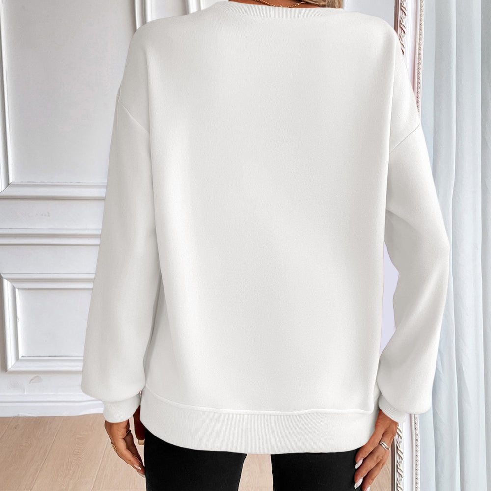 Round Neck Long Sleeve Sweatshirt