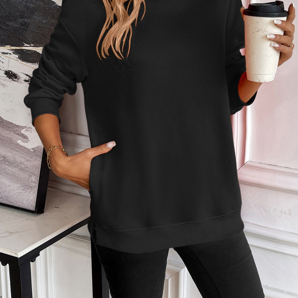 
                      
                        Round Neck Long Sleeve Sweatshirt
                      
                    