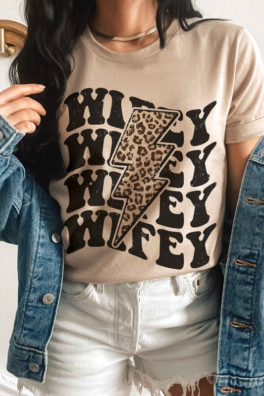 
                      
                        LEOPARD LIGHTNING WIFEY Graphic T-Shirt
                      
                    