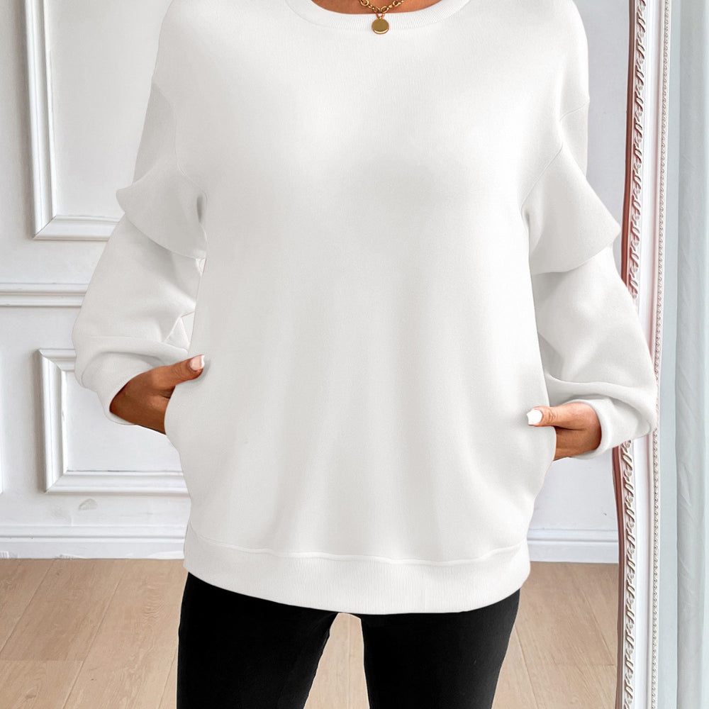 Round Neck Long Sleeve Sweatshirt