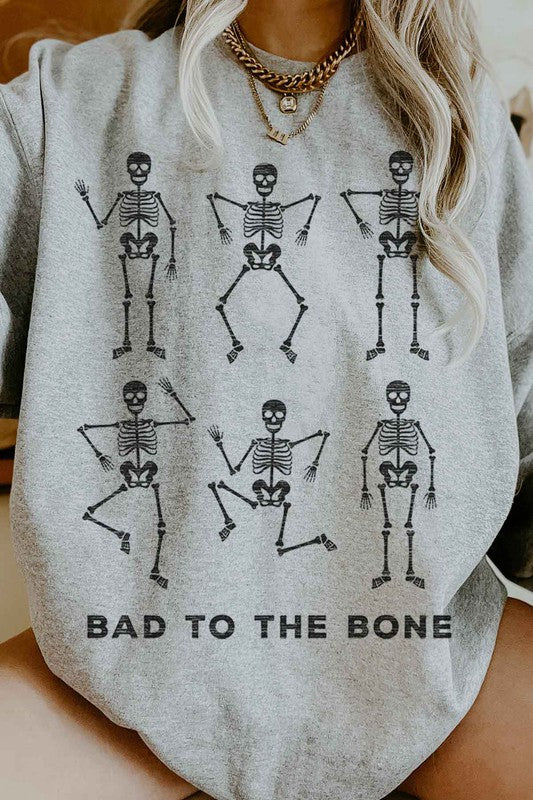 BAD TO THE BONE HALLOWEEN OVERSIZED SWEATSHIRT