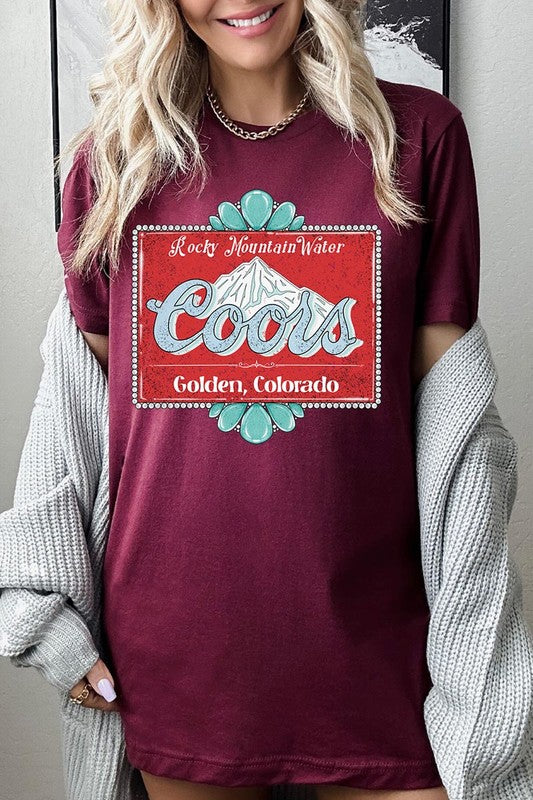 
                      
                        Turquoise Coors T-shirt
                      
                    