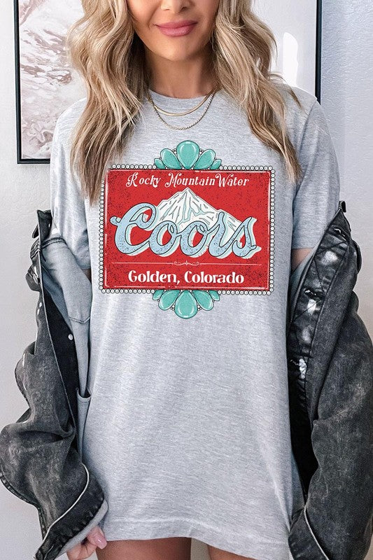 
                      
                        Turquoise Coors T-shirt
                      
                    