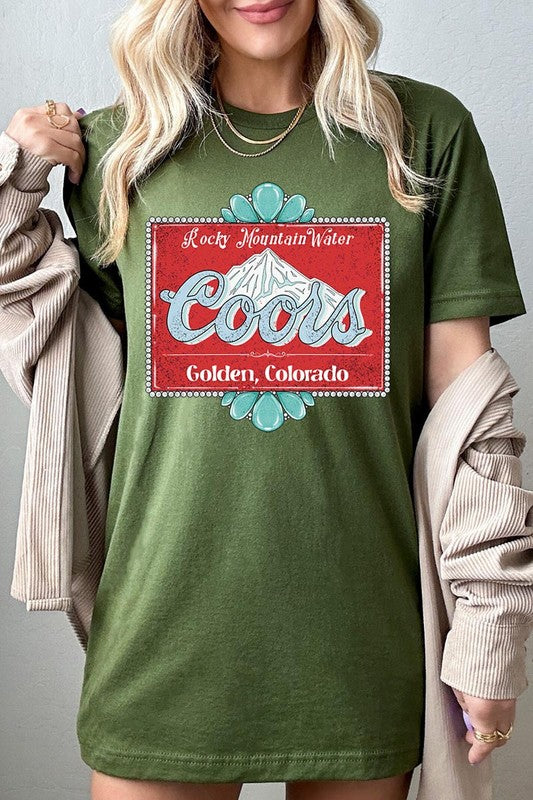 
                      
                        Turquoise Coors T-shirt
                      
                    