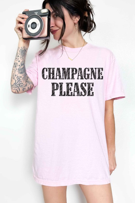 CHAMPAGNE PLEASE GRAPHIC TEE